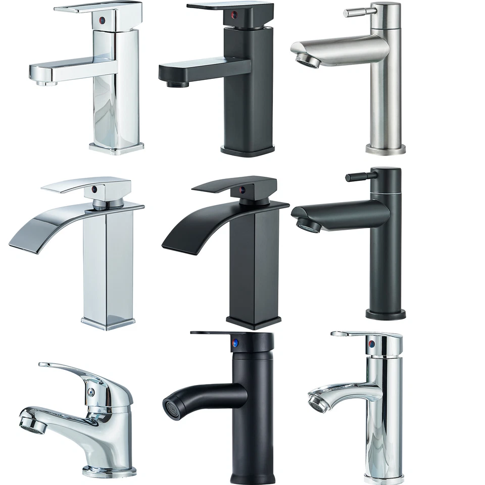 Waschtischarmatur Badarmatur Wasserfall Wasserhahn Bad Waschbecken Mischbatterie - Bild 1 von 1
