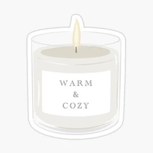 Warm and Cozy Candle Light Inspired Minimalistic Vinyl Sticker for Laptop Phone - Picture 1 of 1
