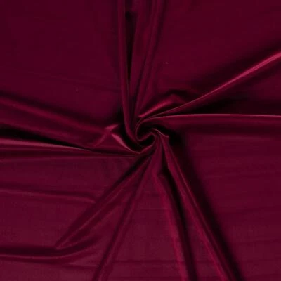 Material de tela de terciopelo sedoso de lujo - Borgoña Foto 1 de 2