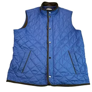 Peter Millar Essex Quilted Vest Light Blue Zip Snap Golf Men’s Large - Picture 1 of 19