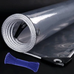 Abdeckplane Transparente Durchsichtige Plane mit Ösen Wasserdicht Fensterplane - Bild 1 von 28