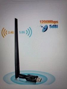Anewkodi Dual Band Wireless USB 3.0 WiFi Adapter AC1200Mbps 2.4GHz/5.8GHz - Picture 1 of 1