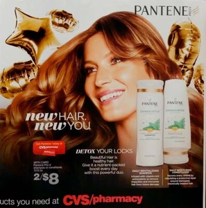 GISELLE BUNDCHEN Pantene Glossy Magazine PRINT AD Advertisement 10.75 x 11 2014 - Picture 1 of 1