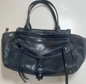 BRAND NEW BOTKIER LEATHER HANDBAG SHOULDER BAG BLACK STUDDED TASSELS NEVER USED - Picture 1 of 7