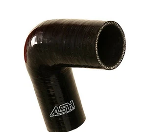 90° Grad, Reduzierbogen, Reduzierungsbogen, 70mm   51mm Silikonschlauch -Schwarz - Bild 1 von 5