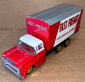 Vintage Japan Tin, Ford Box Truck, Fast Freight Continental Express (9-3/4 Inch) - Picture 1 of 6