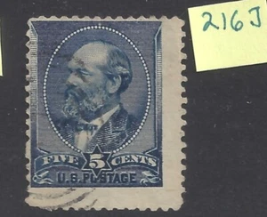 US Scott #216J 1887 Banknote Jumbo Fine USED Nice Cancel at a great price! - Picture 1 of 2