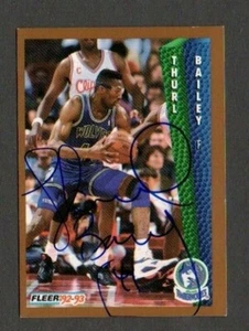 Thurl Bailey 1992-93 Fleer authentic autographed card Jazz - Picture 1 of 1