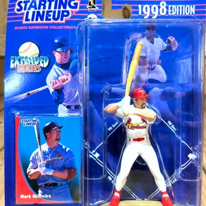 Figura y tarjeta 1998 SLU alineación inicial MLB Mark McGwire St Louis Cardinals - Imagen 1 de 4