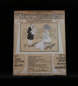 Partitura musical vintage de gran formato The Newlyweds and Their Baby 1908 - Imagen 1 de 1