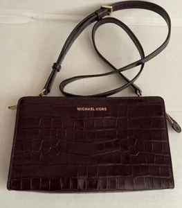 Michael Kors Large  Crossbody, Clutch Bag, dark wine, Pristine Condition - Picture 1 of 8