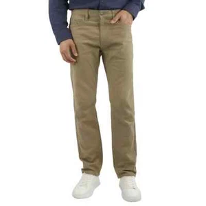 Jachs Men’s 5 Pocket Pant Straight Fit Stretch Fabric Tan - Picture 1 of 3