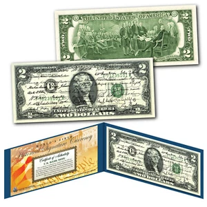 ALL 47 US PRESIDENT SIGNATURES 2025 Genuine Legal Tender $2 Bill - World's First - Picture 1 of 3