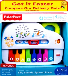 NEW Fisher-Price Laugh & Learn Silly Sounds Light-Up Piano from Mr Toys - Picture 1 of 7