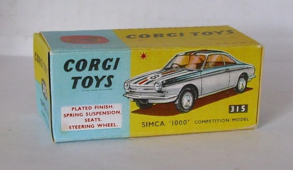 Repro Box Corgi Nr.315 Simca 1000 verchromt - Bild 1 von 1