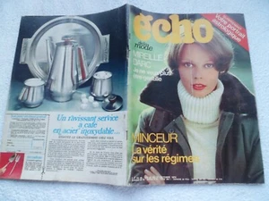 ECHO DE LA MODE N°43 25/10/1974 Couture Tricot Mireille Darc Edouard Leclerc - Picture 1 of 11