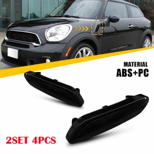 4 Smoked Fender Side Marker Light Housings For 11-16 MINI Cooper R60 R61 Paceman - Picture 1 of 10