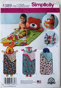 Simplicity 1389 Carla Reiss Childs Nap Packs Sleeping Bags Sewing Pattern - Picture 1 of 1