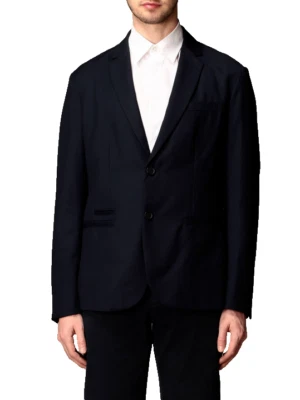 $230 Armani Exchange Men's, Two Button Blazer Jacket Textured Fabric, Navy, 40 - Image 1 of 3