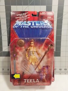 RARE 2002 MASTERS OF THE UNIVERSE MOTU TEELA w/ Brown hair band Mint on Card