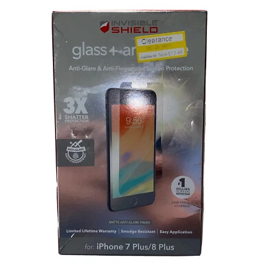 ZAGG FOR iPhone 8 Plus/7 Plus InvisibleShield Glass+ Anti-Glare Screen Protector - Image 1 of 2
