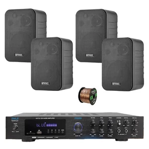 Pyle PDA8BU 5.1 Channel Home Audio Bluetooth Receiver, 4x 4" 30W Speakers, Wire - Picture 1 of 9