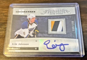 2007-08 Fleer Erik Johnson Prized Prospects Auto Patch 80/199 - Picture 1 of 2