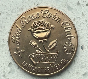 1968 Red Rose Coin Club Sesquicentennial Medal - Picture 1 of 2