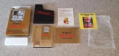 The Legend of Zelda Nintendo NES Gold Complete CIB Box Map Manual & Circle Bag ! - Image 1 of 4