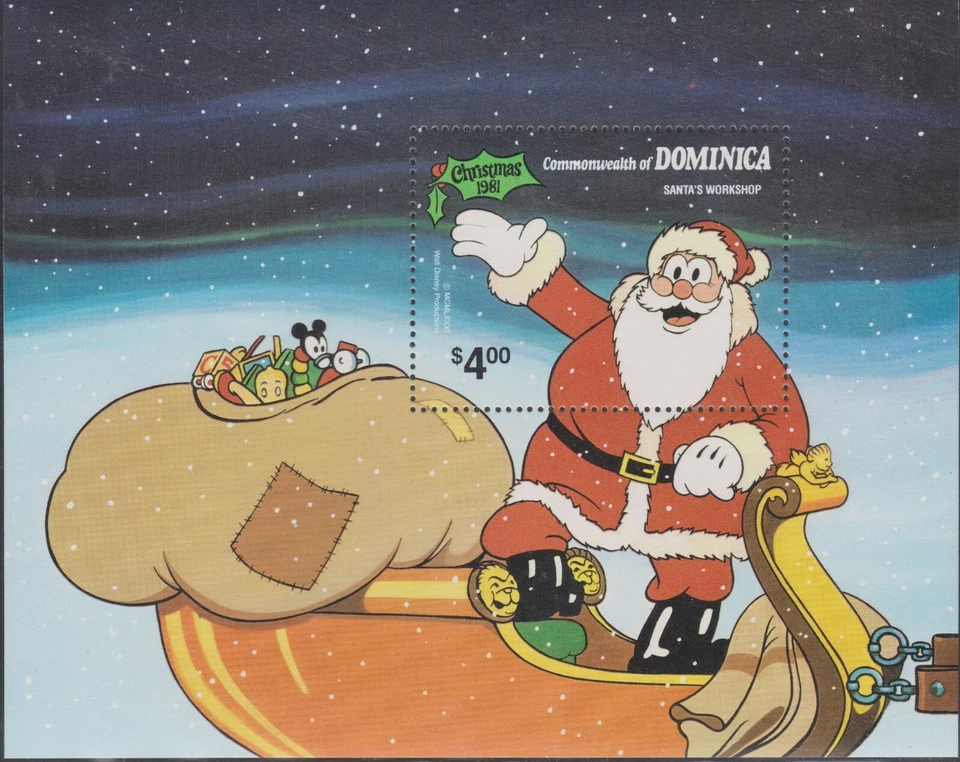 DOMINICA - MNH - DISNEY - CARTOONS - SANTA CLAUS - CHRISTMAS 1981 - GIFTS - Image 1 of 1