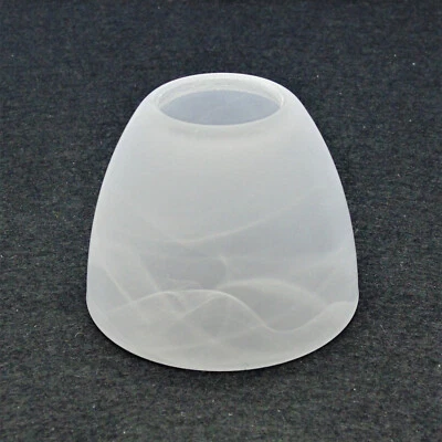 WOFI LEUCHTEN Vetro di ricambio paralume vetro lampada Ø70 mm, H. 56 m, foro 30 mm, alabastro bianco