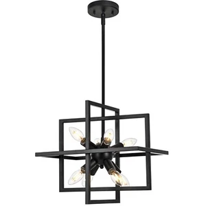 Modern Small Metal Black Chandeliers, 8-Light Geometric Pendant Light Fixture... - Picture 1 of 8