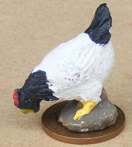 Alimentación Pollo Blanco y Negro Tumdee Escala 1:12 Casa de Muñecas Miniatura Granja S - Imagen 1 de 1