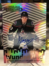 Matias Maccelli AUTO 2022-23 UD Stature Wunderkind SP Arizona Coyotes #W-4