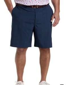 Reebok Golf Shorts Men's Navy Blue Flat Front Stretch Big Tall DXL Sz 54 New - Picture 1 of 8