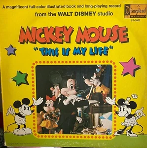 VINTAGE Mickey Mouse This Is My Life 1971 Disneyland Records Vinyl LP ST 3805 - Picture 1 of 6