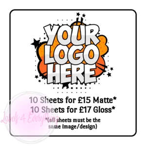 10 Sheets x Personalised Business Name Stickers Company Your Logo Here Address - Picture 1 of 12