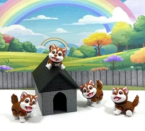 4pcs 3D Printed Articulated Baby Husky Chibi Edition, Brown Fidget Puppy Toy - Picture 1 of 6