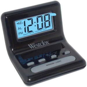 Westclox Digital Black Travel Alarm Clock- Model 47538A