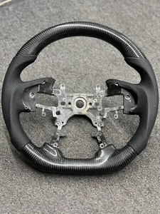 Real Carbon fiber steering wheel Honda Accord 9th 2013~2017 13 17 Full Black - Picture 1 of 3