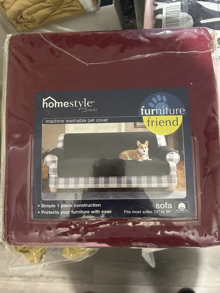 Sure fit Waterproof Furniture friend Cover Pet couch protector washable Burgundy - Image 1 of 1