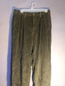 Britches Great Outdoors Mens Green Pants Size 32x34 Cuffed Cotton - Picture 1 of 5