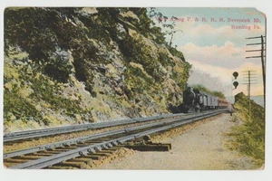 P & R RAILROAD Train NEVERSINK MT Philadelphia Reading R.R.  PA Postcard DB 1916 - Picture 1 of 2