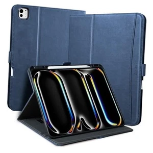 Handcrafted Case for iPad Pro 13 Inch 2024 M4 A2925 A2926 with Pencil Holder & - Picture 1 of 7