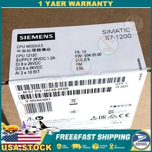 New Siemens 6ES7212-1AE40-0XB0 6ES7 212-1AE40-0XB0 SIMATIC S7-1200 CPU 1212C - Picture 1 of 1