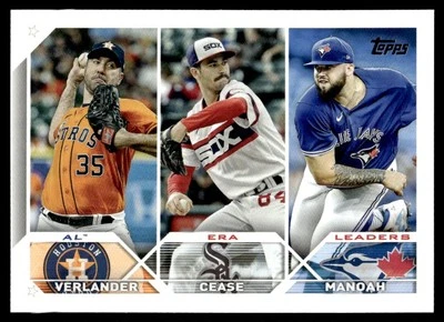 2023 Topps AL ERA Leaders (Justin Verlander/Dylan Cease/Alek Manoah) LL Houston - Image 1 of 2