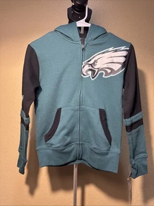 NWT NFL Team Apparel Philadelphia Eagles Youth S (8) Full Zip Jacket Hoodie - Picture 1 of 5