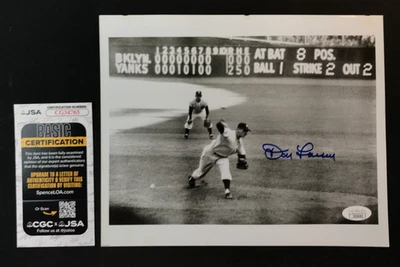 Don Larsen Signed 8x10 B&W Photo JSA w/COA Perfect Game N.Y Yankees 1956 WS MLB! - Image 1 of 4