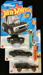 Dodge Challenger SRT Demon 2023 Hot Wheels '18 y cargador '70 Fast and Furious 3X - Imagen 1 de 11