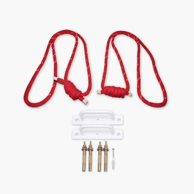 Yogikuti Iyengar Yoga Wall Ropes Pair + Hook set(White), Stretching Wall Ropes - image 1 of 4